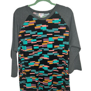 LuLaRoe Graphic 3/4 Sleeve Randy 2XL
